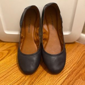 Lucky Brand Ballet Flat,9M Navy Blue